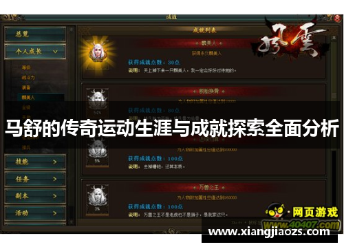 马舒的传奇运动生涯与成就探索全面分析